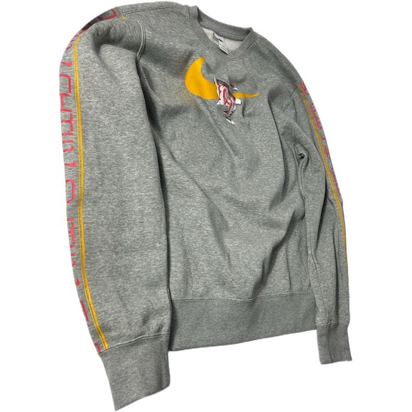 Nike Tiger‎ Swoosh Crew Neck Sweatshirt Grey Red DN5191-063 Men's Medium - Picture 1 of 6
